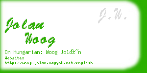 jolan woog business card